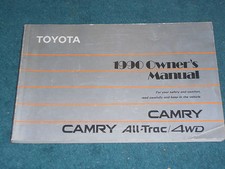 1990 Toyota Camry Owners Manual For Sale Online Ebay