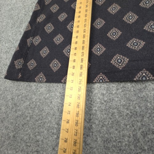 REISS Shirt Men LARGE Black Diamond Short Sleeve Button Up Casual Viscose Size L - Picture 8 of 9
