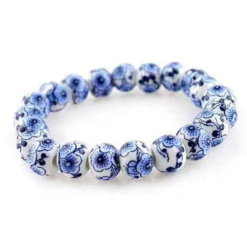 Blue And White Porcelain Ceramic Bead Bracelet - Ethnic Style Creative DIY _yi - Picture 12 of 19