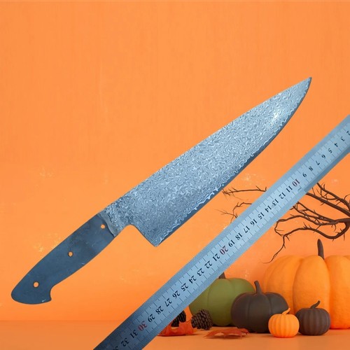 VG10 Stainless Steel Damascus Chef Knife Blanks Kitchen Chopping Blank Full Tang - Picture 5 of 5