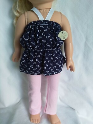 Leggings & Sommertop passend für Our Generation, Designer Friend Sindy AG, 18'' Puppen 