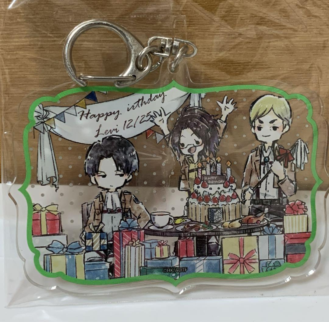 Levi Attack On Titan Acrylic Keychain 07. Birthday Ver. Graph Art