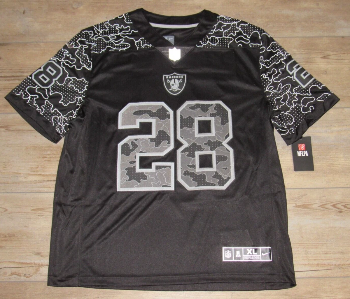 Nike Las Vegas Raiders No28 Josh Jacobs Camo Women's Stitched NFL Limited 2018 Salute to Service Jersey