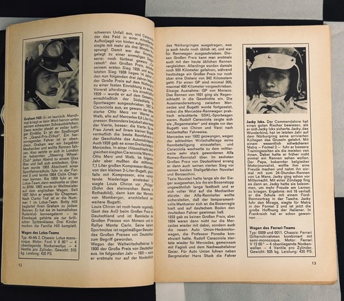1968 GERMAN GP NURBURGRING F1 RACE PROGRAMME STEWART GRAHAM HILL JOCHEN RINDT - Picture 3 of 7