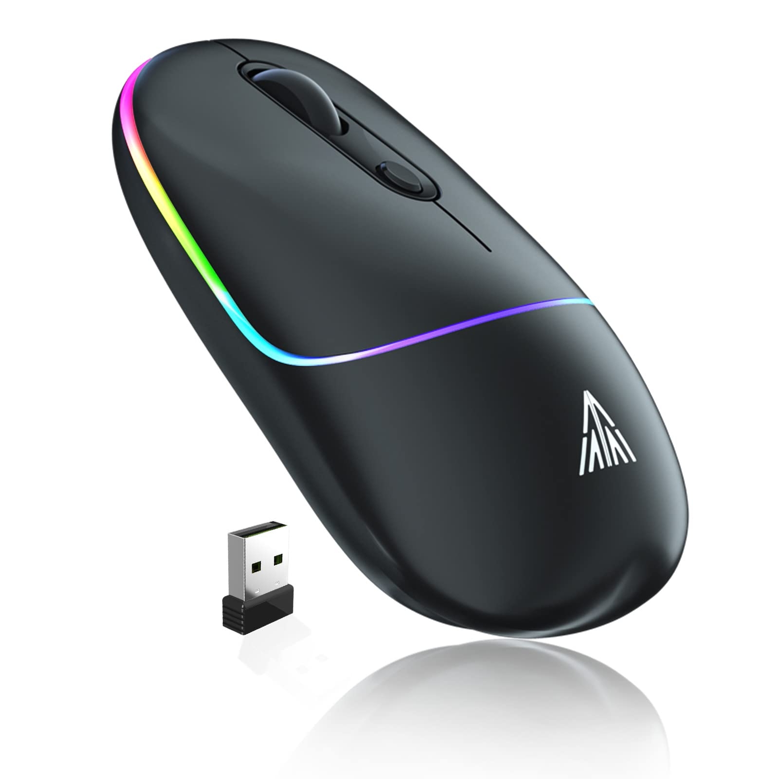 2.4GHz Adjustable 1600 DPI Rechargeable Wireless Mouse for Computers