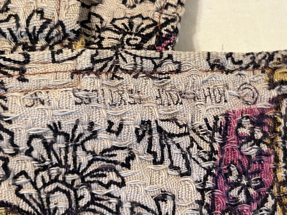 Cartera/bolso textil vintage John Wolf tela H2 Foto 3 de 4