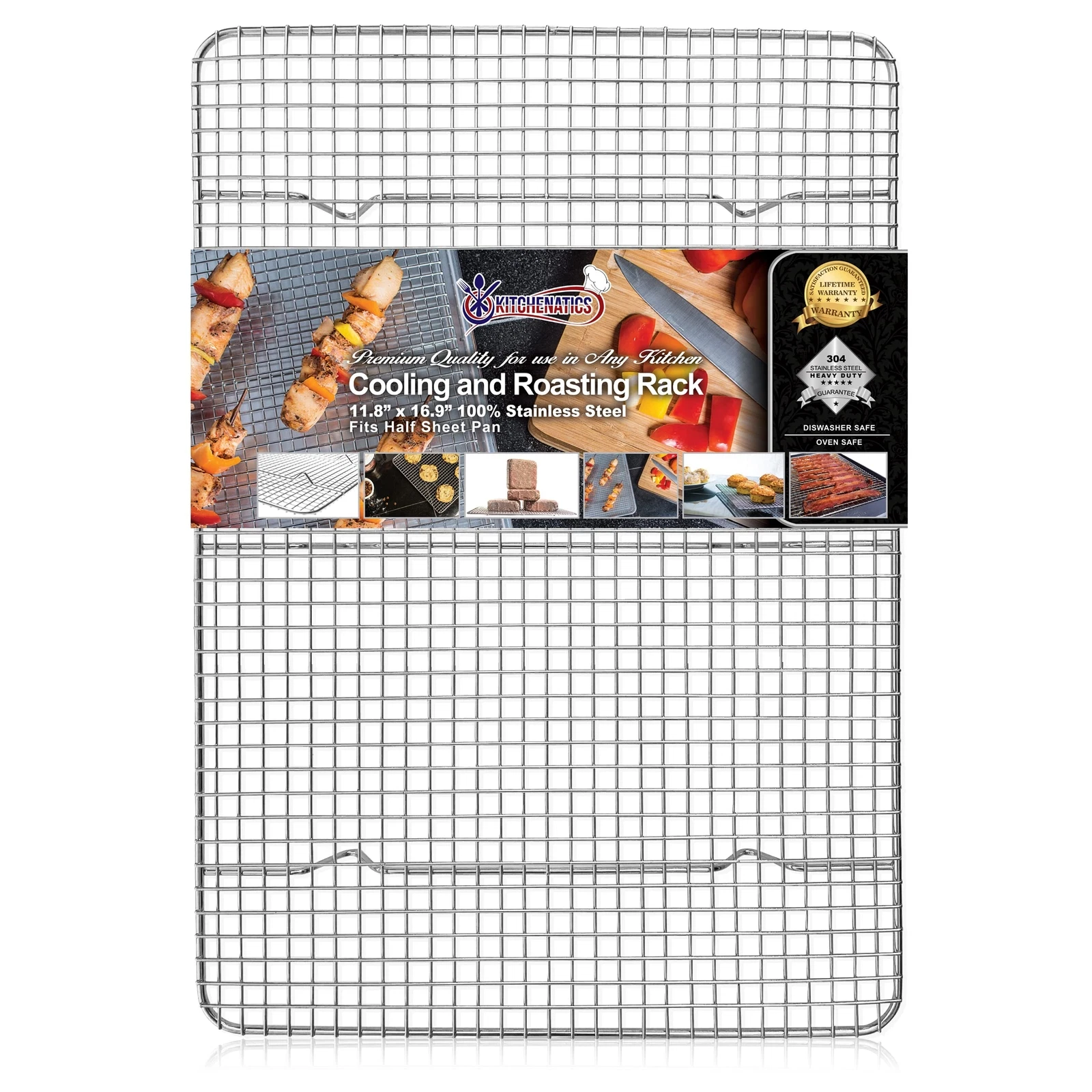 Half Sheet Cooling Racks for Cooking and Baking Stainless Steel Wire Rack for...
Opens in a new wind