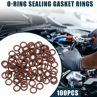 100 Stück Universal-O-Ring-Dichtung aus FKM-Gummi für Auto, 5mm ID x 1,5mm ID
