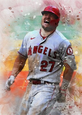 Mike Trout #1 Sketch Card Limited #ed/250 John Rudolph Signed SP Angels
