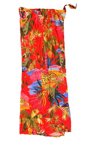 Lounge PANTS CYNTHIA ROWLEY 100% Rayon Wide Legs Cheetah Sz L Woman’s - Picture 5 of 6