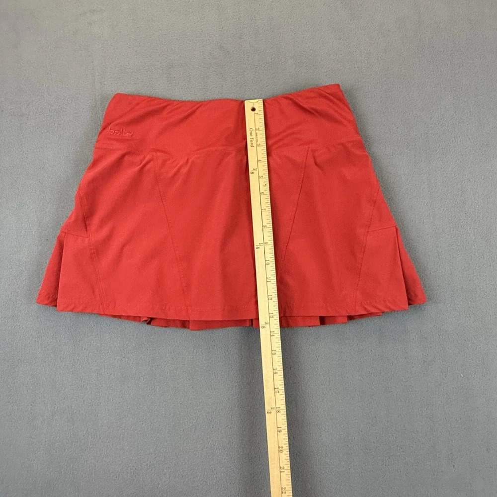 BOLLE Tennis Skirt Skort Womens Medium Red Pickleball Golf Athletic Pleated