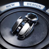 Metal Wireless Mouse 2.4GHz USB Receiver Ergonomic Rechargeable Metal Base