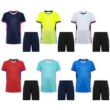 Boy 2Pcs Football Uniform Shirts with Shorts Set Basketball Badminton Volleyball