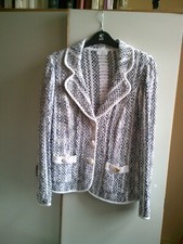 Women's Jacket By Elégance - Size 10 - Black And White