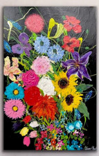 LARGE  TEXTURED CONTEMPORARY ABSTRACT ACRYLIC PAINTING ON 91 x 61cm CANVAS