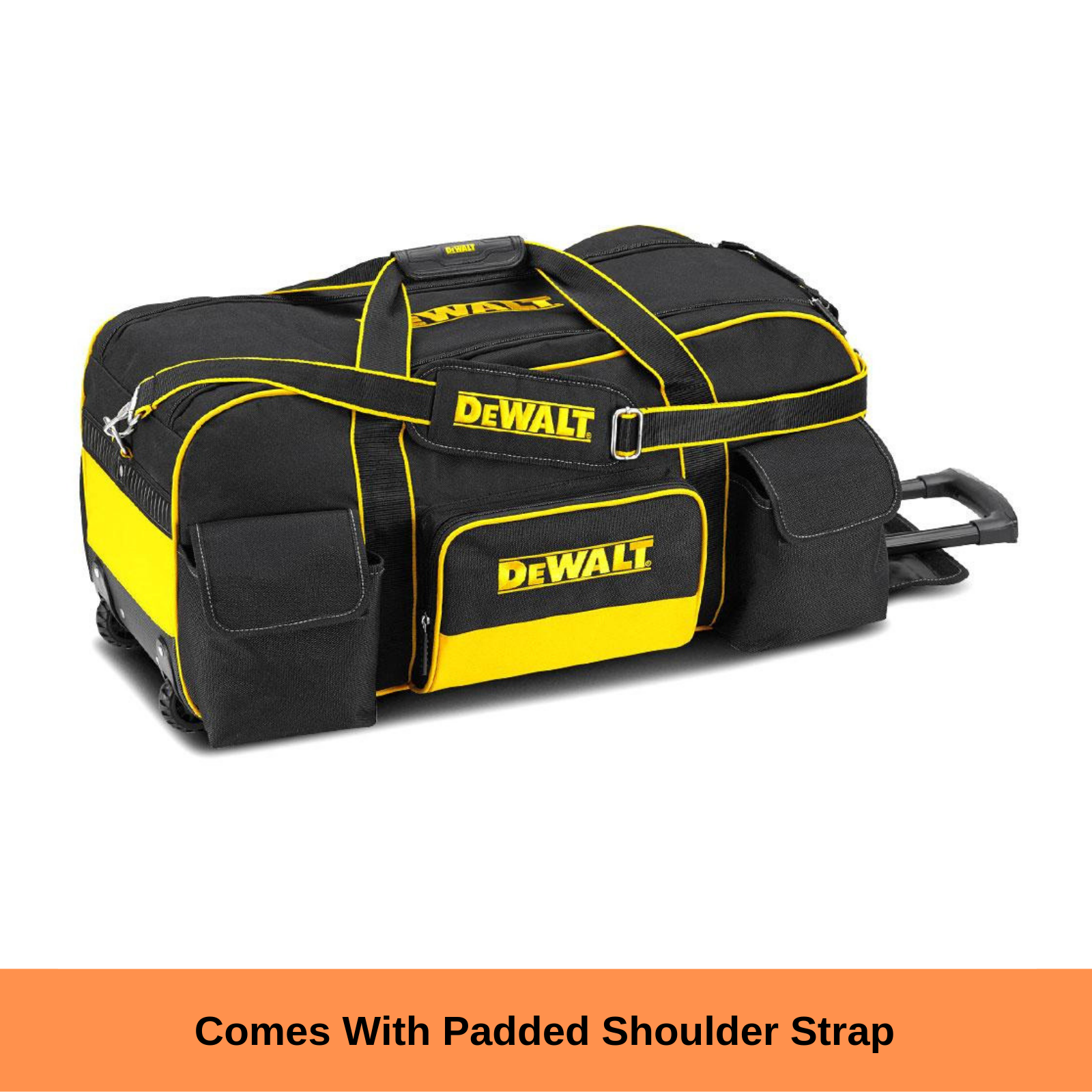 DeWalt DWST179210 Heavy Duty Large Rolling Power Tool Bag Huge Storage