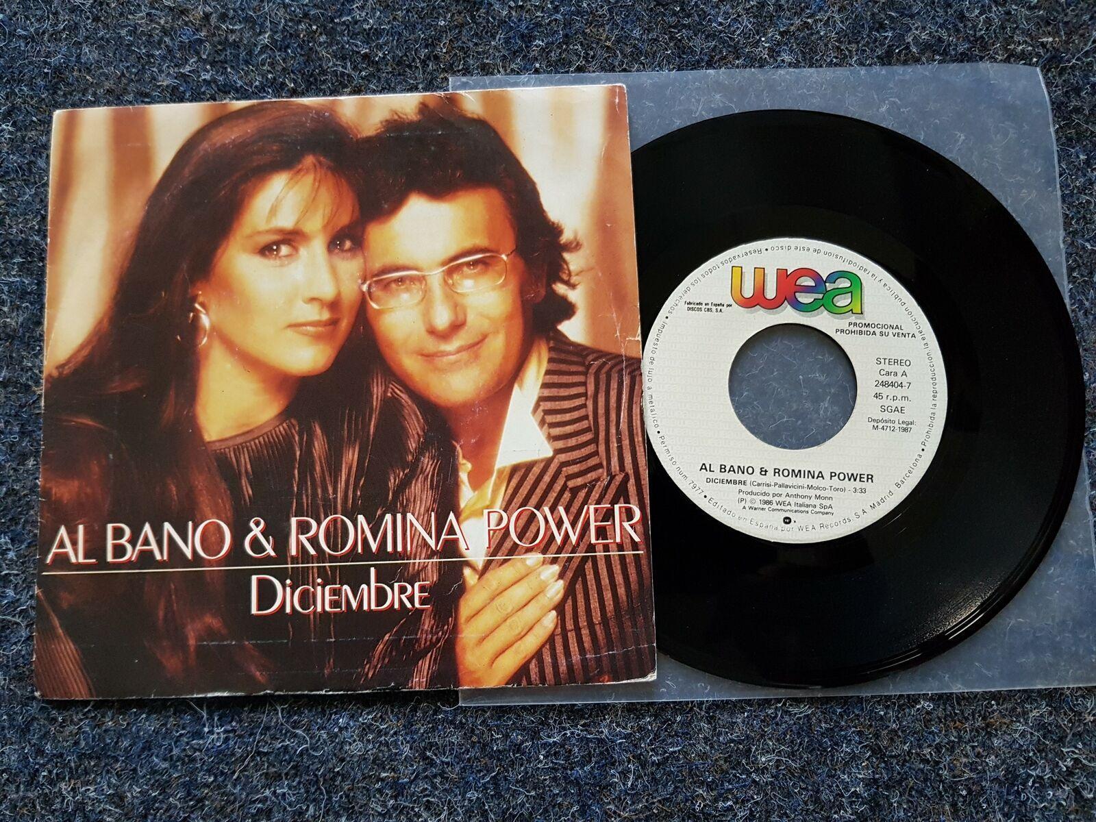 7"" Single Vinyl Al Bano & Romina Power - Diciembre PROMO SUNG IN SPANISH