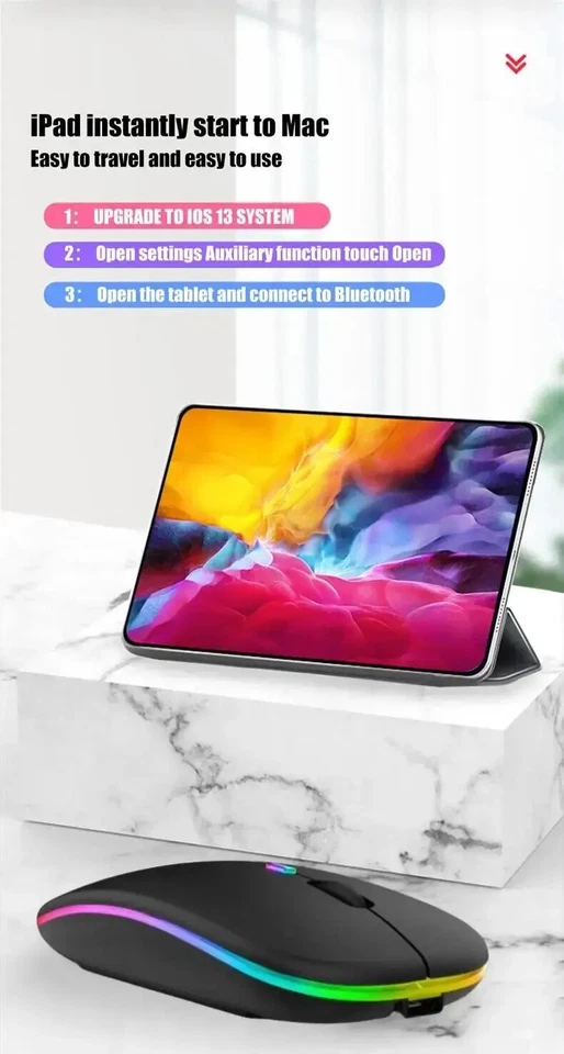 PC funk Maus Kabellos USB Wireless Maus PS5 Computer Notebook Funkmaus Aufladbar - Bild 4 von 4