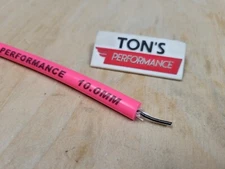 Ton's Performance 10mm Hot Pink silicone Spiral Core Spark plug wire By the foot