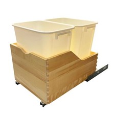 CabinetRTA Bottom Mount Soft Close Sliding Pull-Out Trash Can Wooden Drawer