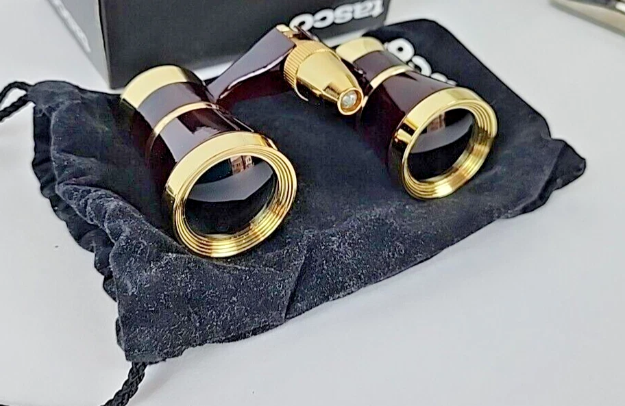 NEW OPERA GLASSES BINOCULARS VINTAGE DESIGNER STYLE TASCO 3x25MM - Image 3 of 4