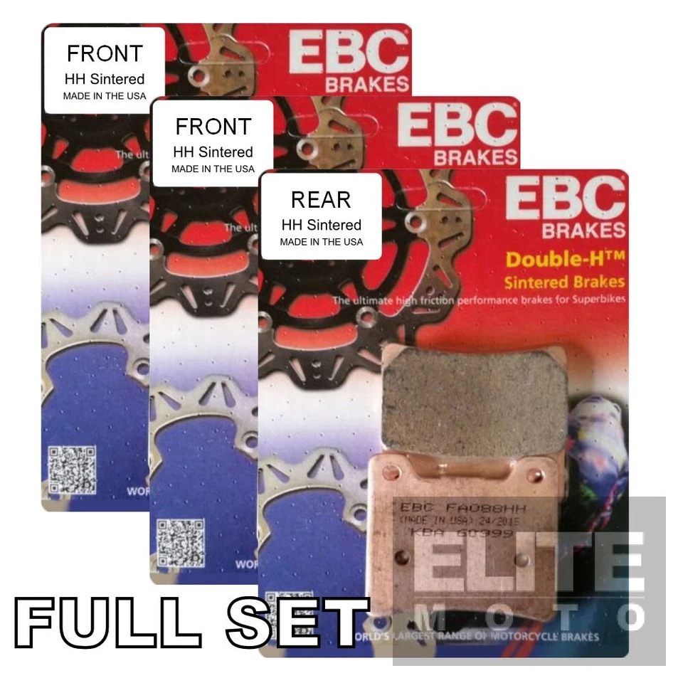 EBC Sintered Brake Pads BMW S1000XR 2015-2025 Full Set (Brembo Calipers) - Image 1 of 1