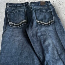 Flypaper Affliction Style Wide Led Denim Jeans Size 34x32