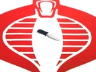 GI Joe Weapon Modern Knife Silver w Blue Handle Original Figure Accessory #0802