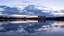 Landscape coast lake architecture moritzburg castle Custom Gaming Mat Desk