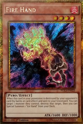 PGL3-DE022 FEUERHAND GOLD SECRET RARE 1.AUFLAGE YuGiOh KARTE