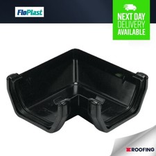 Image of Floplast 114mm Square Line Gutter Guttering / Drainage 90 Degree Angle - RAS1