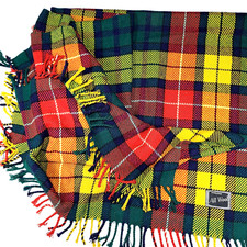 Vintage Warranted Wool Blanket 55  x 64  with 3  Fringe 63"x 57