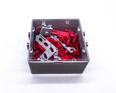 Vintage Fischertechnik Spare Parts with Original Box | Red & Gray