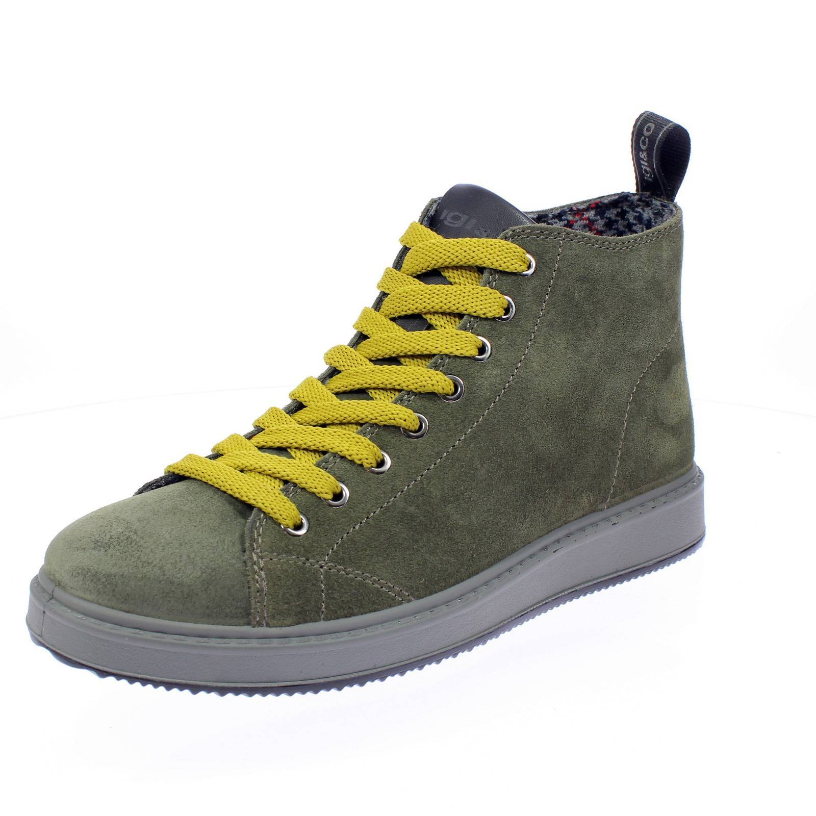 Igi - Co Santiago - Sneakers Alte In Suede Verde - Taglia 45 29cm Scarpe Uomo 14990₽
