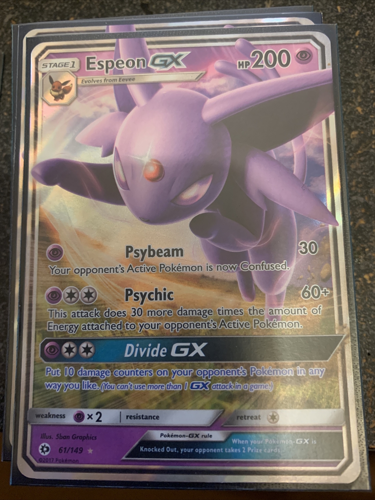Espeon GX 61/149 Ultra Rare Holo Pokemon Sun & Moon