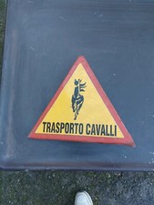 Cartello ferro Trasporto cavalli Vintage