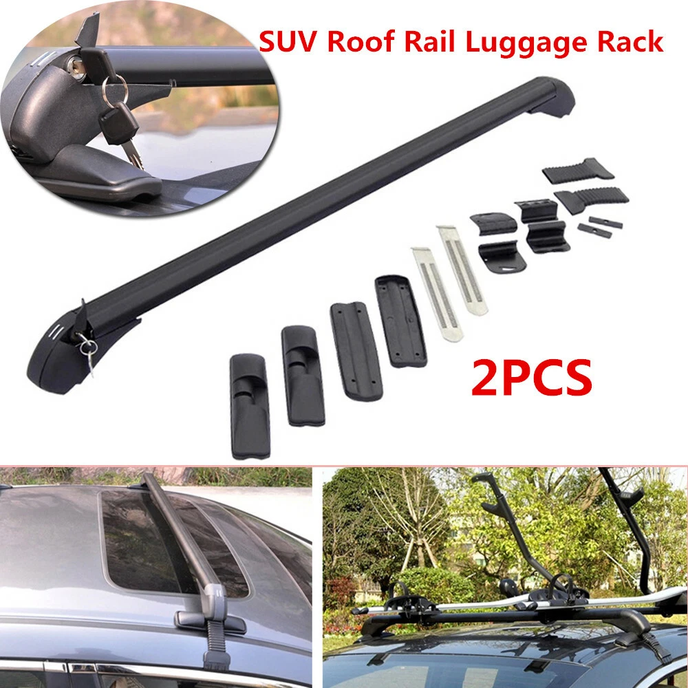 2X Car SUV Roof Rack Cross Bar Cargo Carrier Rail Luggage Rack Baggage Aluminum