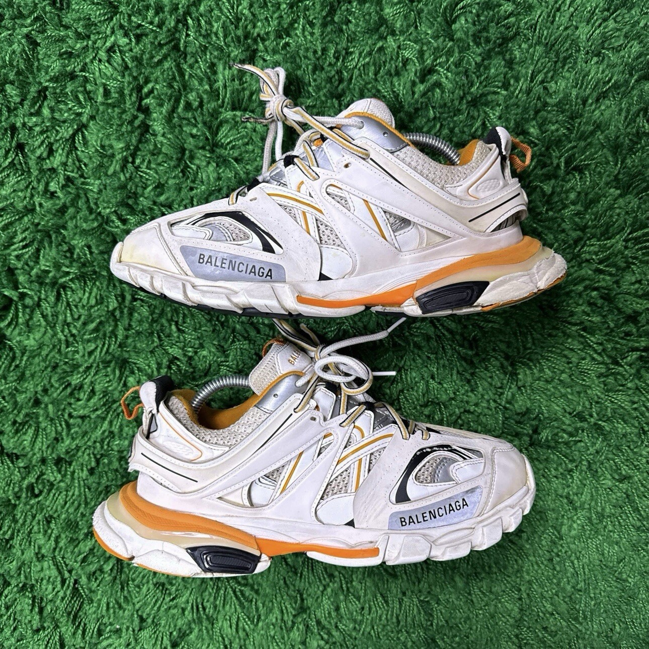 Size Balenciaga Track Trainer White Orange Sneaker Worn (41