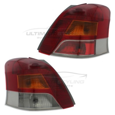 Rear Light Fits Toyota Yaris 2008-2011 Amber Indicator Lamp Lens Pair Left Right
