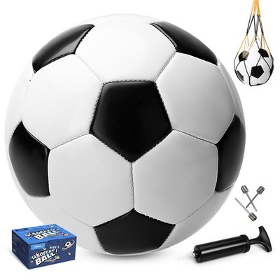 Soccer Ball Size 3 for Kids Youth Adult, Classic Soccer Ball with Pump & Net ...