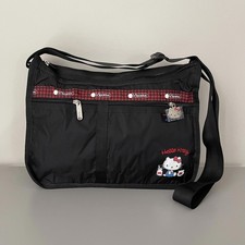 Lesportsac Hello Kitty Black Large Deluxe Everyday Bag NWT