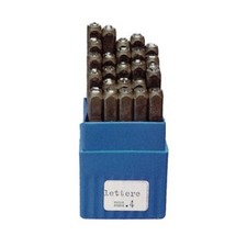 PUNZONI IN ACCIAIO SERIE 25 LETTERE 8X75 MM