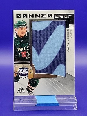 Calen Addison 2022-23 UD SP Game Used Winter Classic Banner Year Relics SP  
