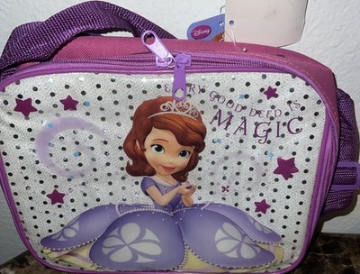Sofia The First Disney Junior Princess Girls Pink Lunch Bag W/ Strap BNWT