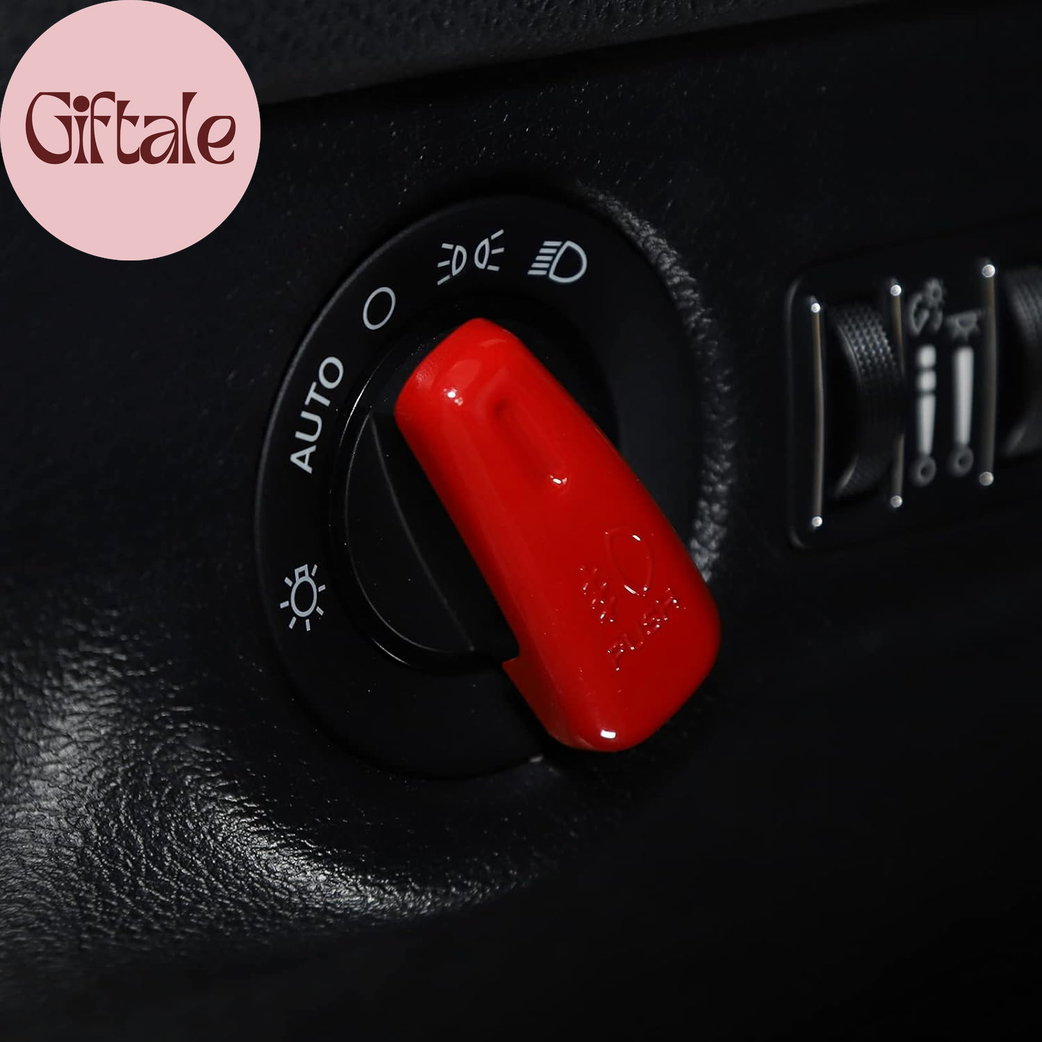 Headlight Control Switch Knob Cover Trim for 2015-2023 Dodge Challenger, for 201