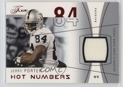 2004 Flair Hot Numbers Red Materials /150 Jerry Porter #HN-JP 1ql0