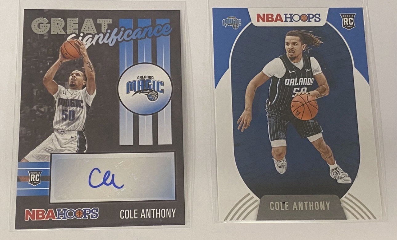 COLE ANTHONY 2020-21 PANINI HOOPS ROOKIE GREAT SIGNIFICANCE AUTO RC #GS-CAN