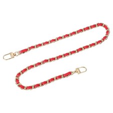 24" Purse Chain Strap with Buckles for Shoulder Red  Gold 