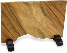 SliceElite XL Double-Sided Magnetic Knife Block Holder Pine Wood Stand