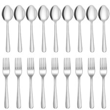 24-Piece Forks and Spoons Silverware Set,Spoons and Forks Food Grade Stainles...